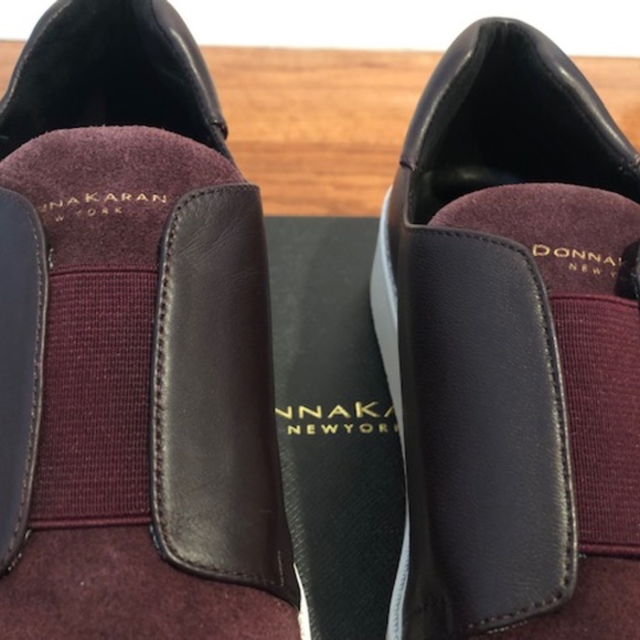 Donna Karan sheep nappa leather/suede sneakers. - Picture 5 of 8